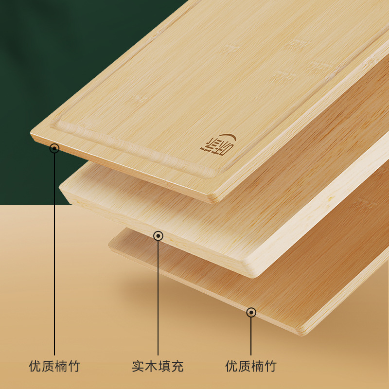 Weijia antibacteriano y a prueba de moho tabla de cortar de bambú cocina especial de doble cara tabla de cortar tabla de corte de pie tabla de cortar de frutas