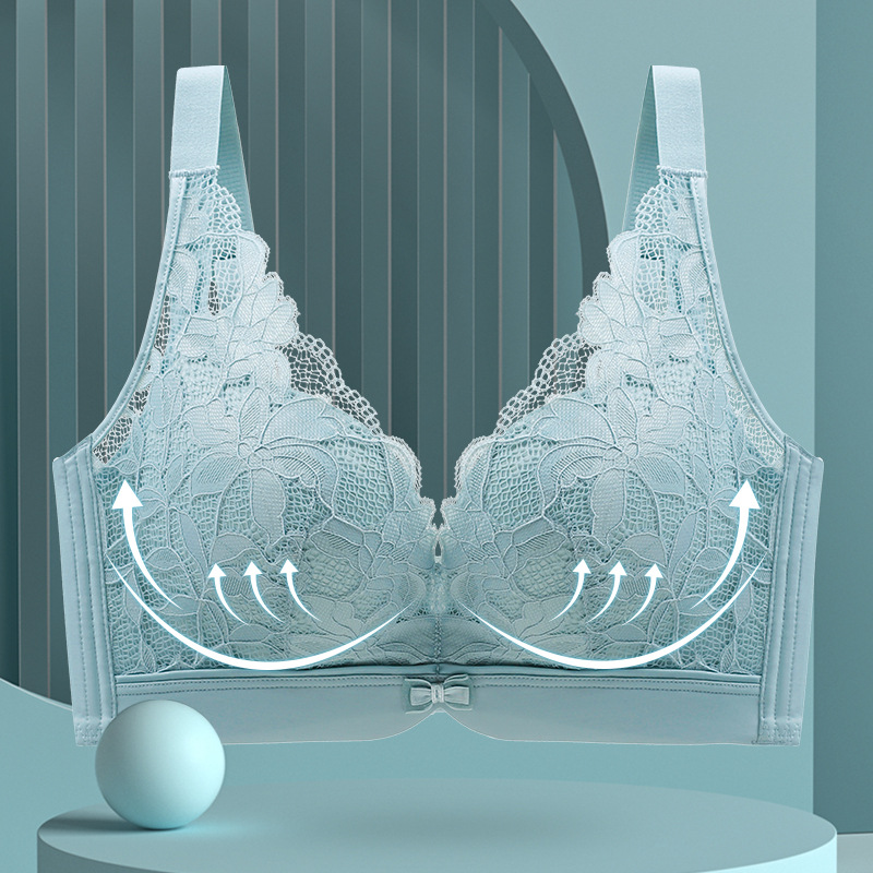 Lace Thin section Small chest Gather Dedicated Adjustment type ventilation Wireless Underwear Bras Bra wholesale