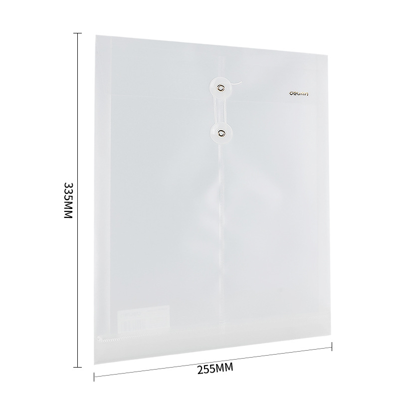 Deli 5511 - Bolsa Transparente para Archivos A4, Bolsa de Plástico para Documentos, Bolsa de PP para Datos, Bolsa de Almacenamiento para Contratos de Oficina, Contabilidad Financiera