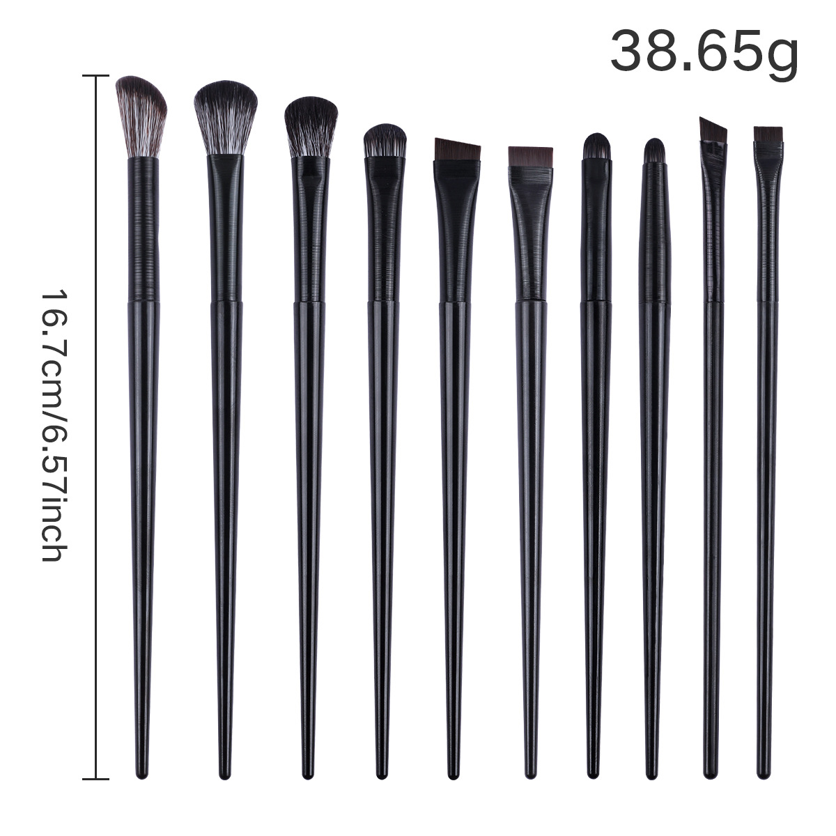 Cepillo delineador de ojos de hoja Cepillo de cejas oblicuo de cabeza plana ultrafino Cepillo de sombra de ojos Cepillo de sombra de ojos fabricante de herramientas de belleza profesional Cepillo de cejas al por mayor