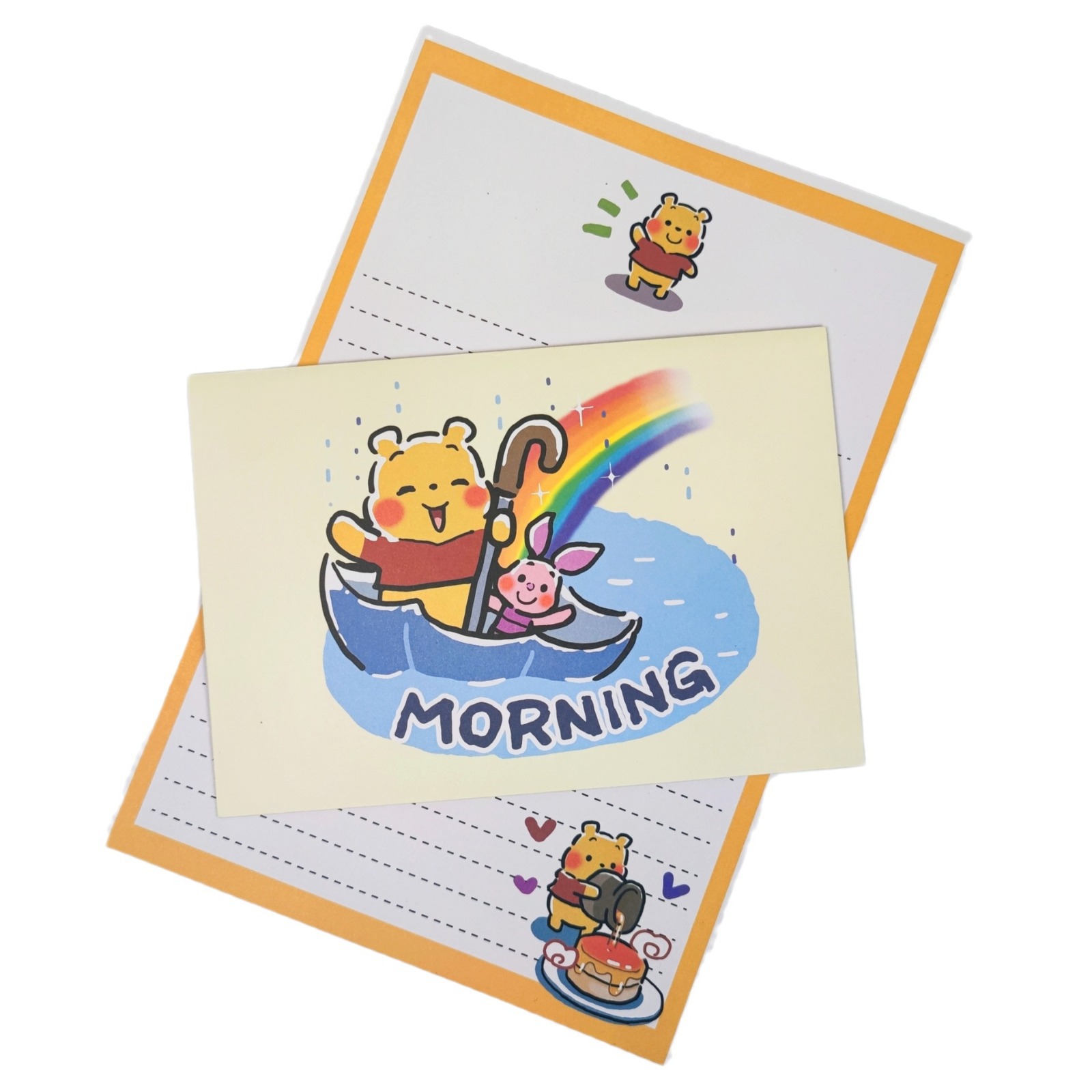 Libro rojo pequeño tigre sobre de piel de vaca papel de carta animado de viento dibujos animados adorable conjunto de papel de carta regalo de vacaciones