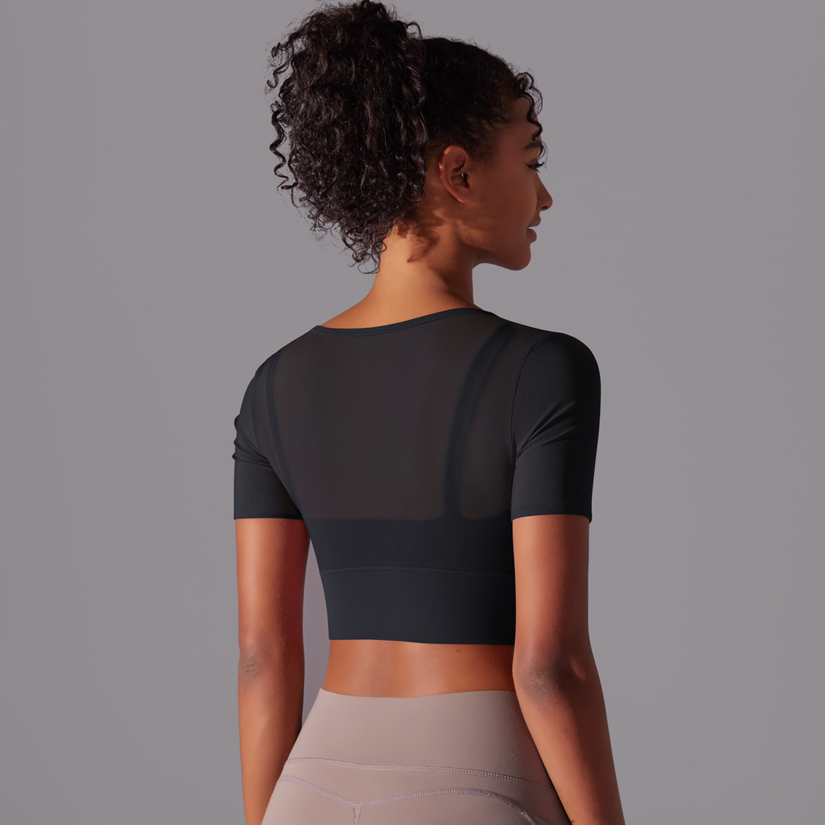182g Weight Short Sleeve Sleeve Length Pullovers Placket Type Nylon, Spandex Fabric Type Short Top Length T-shirt Tops Type Yoga, Sports Occasion Round Neck Neckline Solid Color Pattern Women Gender Hollow Out Craft Fitness Sport Style Solid Color Nylon Spandex Round Neck Hollow Out Active Tops T-shirt 28
