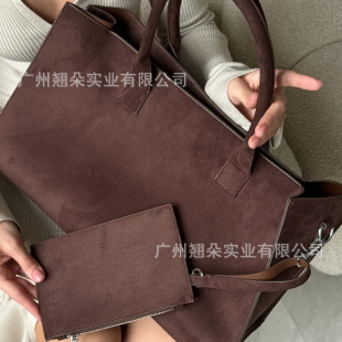 Matte capacious one-shoulder bag, high-end