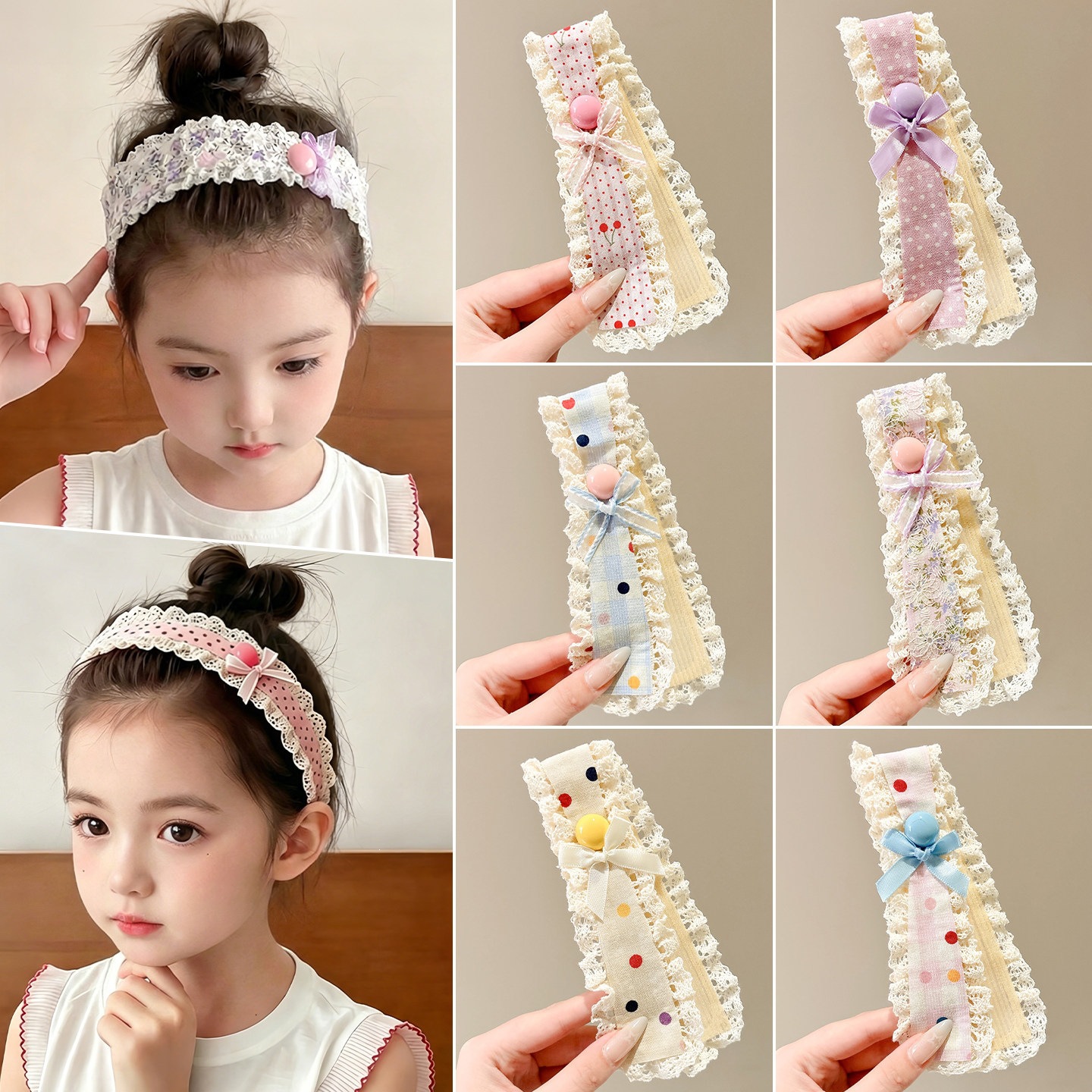 Cute Velcro headbands for children, baby bangs clips, hair accessories for girls, hairbands for little girls