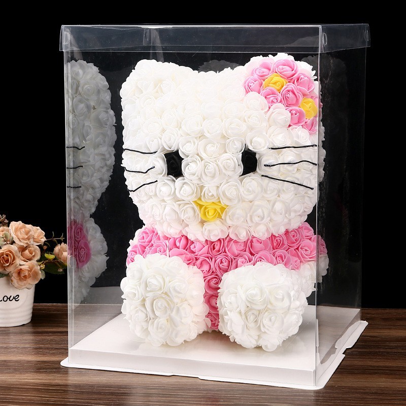 앉아 핑크 중간 선물 상자