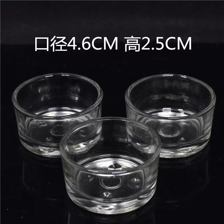 ティーカップガラス燭台diyろうそく材料燭台カップ4点ティーカップ口径4.6高さ2.5cm|undefined