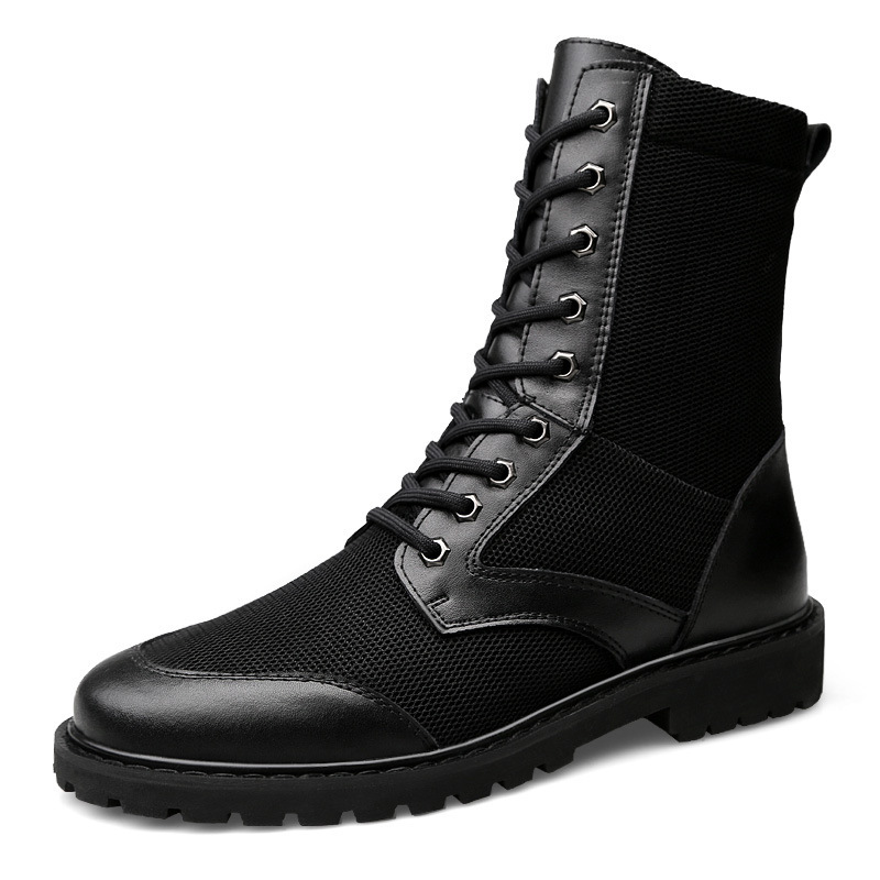 Military Boots, Combat Boots, Hiking Shoes, Runaway Heightening, High-Top Heightening, Fleece-Lined, Couple Warm Tactical Boots, Boots, Large Size