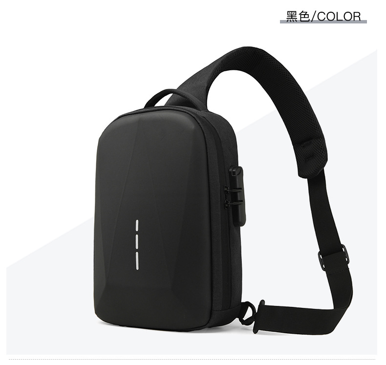 New cross-border chest bag for men, high-end cycling, large-capacity casual chest bag, single-shoulder men's crossbody bag, anti-theft shoulder bag undefined