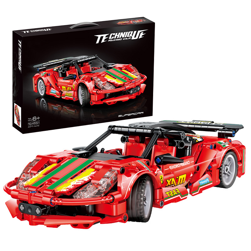 Modelo de motocicleta bloques de construcción niños puzzle de alta dificultad juguetes de ensamblaje coche deportivo puzzle entrenamiento regalos al por mayor transfronterizos