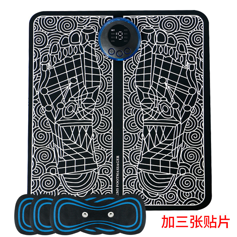 Masajeador de pies EMS con impulsos, almohadilla de fisioterapia, recargable USB