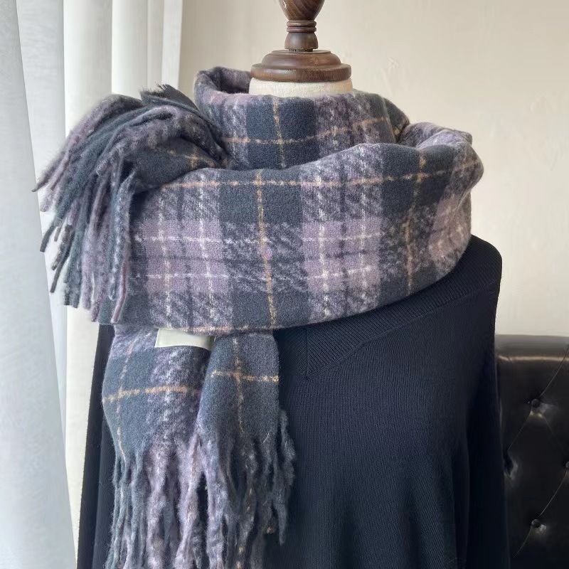 Bufanda roja de Año Nuevo estilo coreano para mujer, imitación de cachemira, cálida, versátil, bufanda de cuello para parejas, venta al por mayor, estilo retro artístico