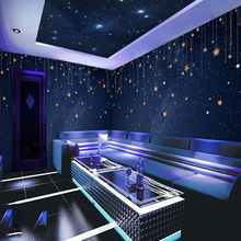 梦幻星空壁纸夜空星座图ktv酒吧装修卧室儿童房天花板吊顶3D墙纸