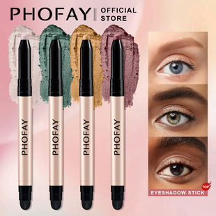 Amazon TIKTOK Cross-border Foreign Trade Hot-selling Long-lasting Easy-to-color Rotating Fine Flash Eye Shadow Stick High-gloss Sleeping Silkworm Brightening