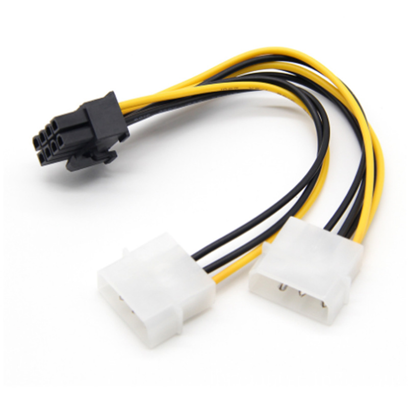 双4P转8P显卡供电线 2个4pin转8pin显卡电源线 电脑配件批发