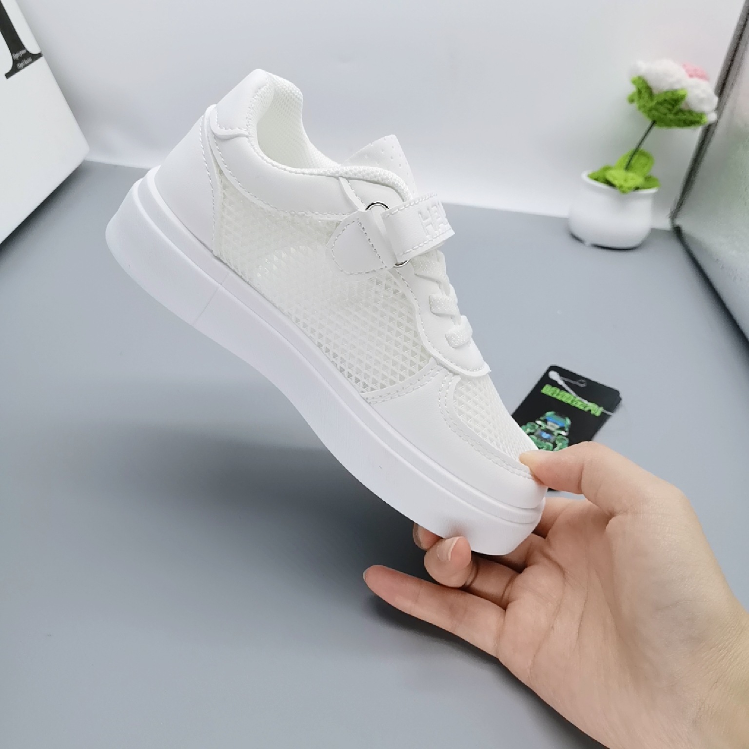 6 de junio niños zapatos blancos zapatos de campus para niños zapatos blancos zapatos deportivos niñas zapatos transpirables botones zapatos de tablero