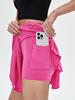Women's Solid Color Pocket Skort Casual Pleated Skort for|ms