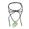 Accessory, long pendant heart shaped, necklace with tassels, European style, simple and elegant design