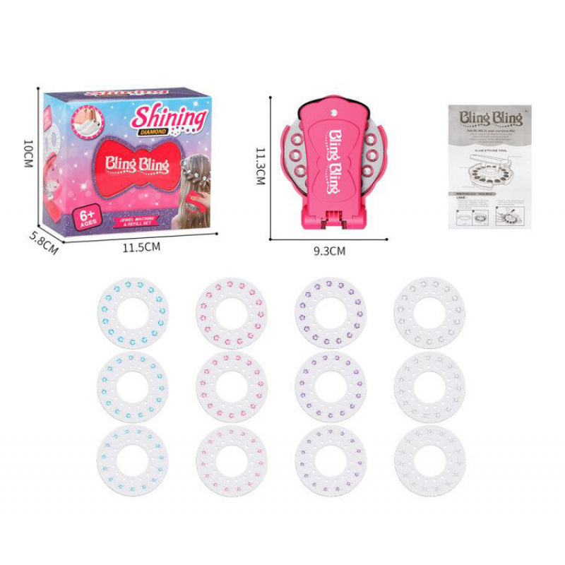 Máquina de Gemas para Cabello de Juguete de Plástico para Niñas