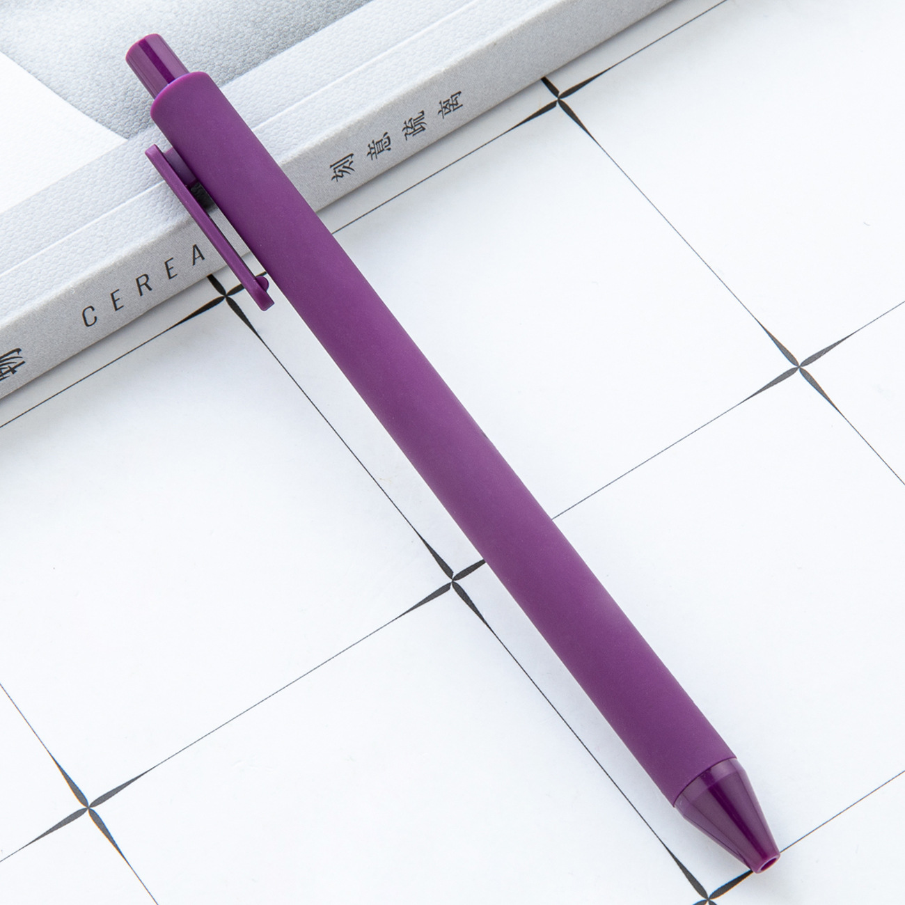 alto valor facial de color macarón bolígrafo de plástico de presión de papelería para estudiantes bolígrafo de imprimir logotipo bolígrafo de goma