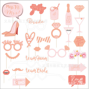 Bachelorette Party Bronzing Bride Photo Props Bride Bridesmaid Wedding Photo Props