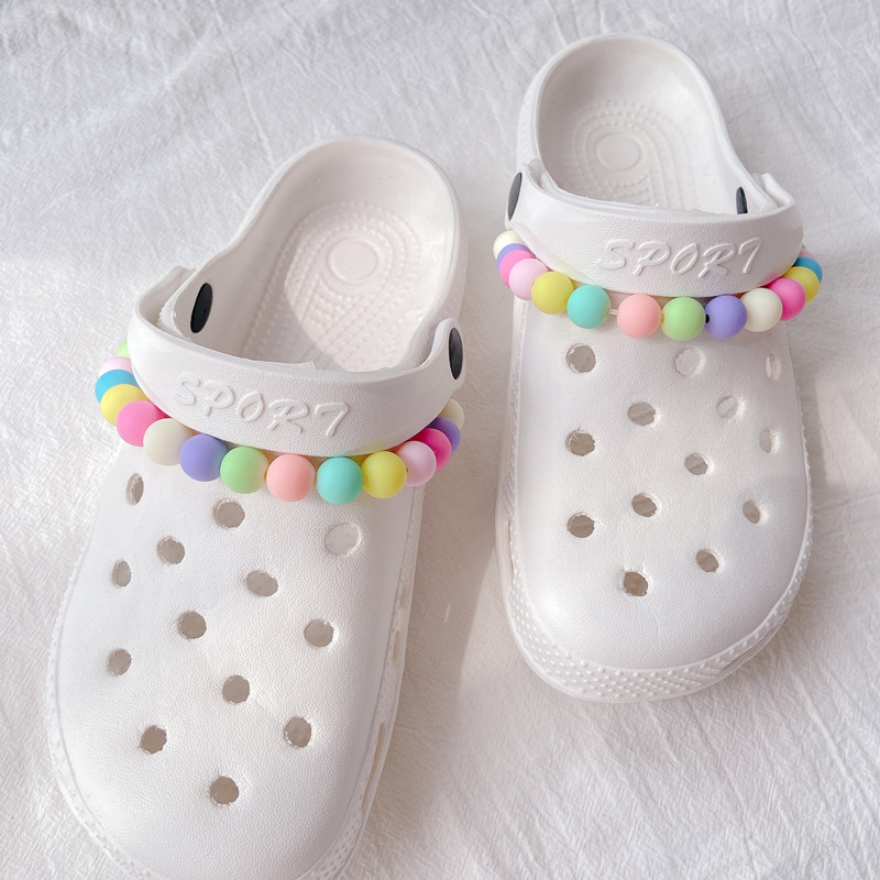 Colorful Pattern Colorful Shoe Accessories Plastic Slippers Summer Shoe Buckle
