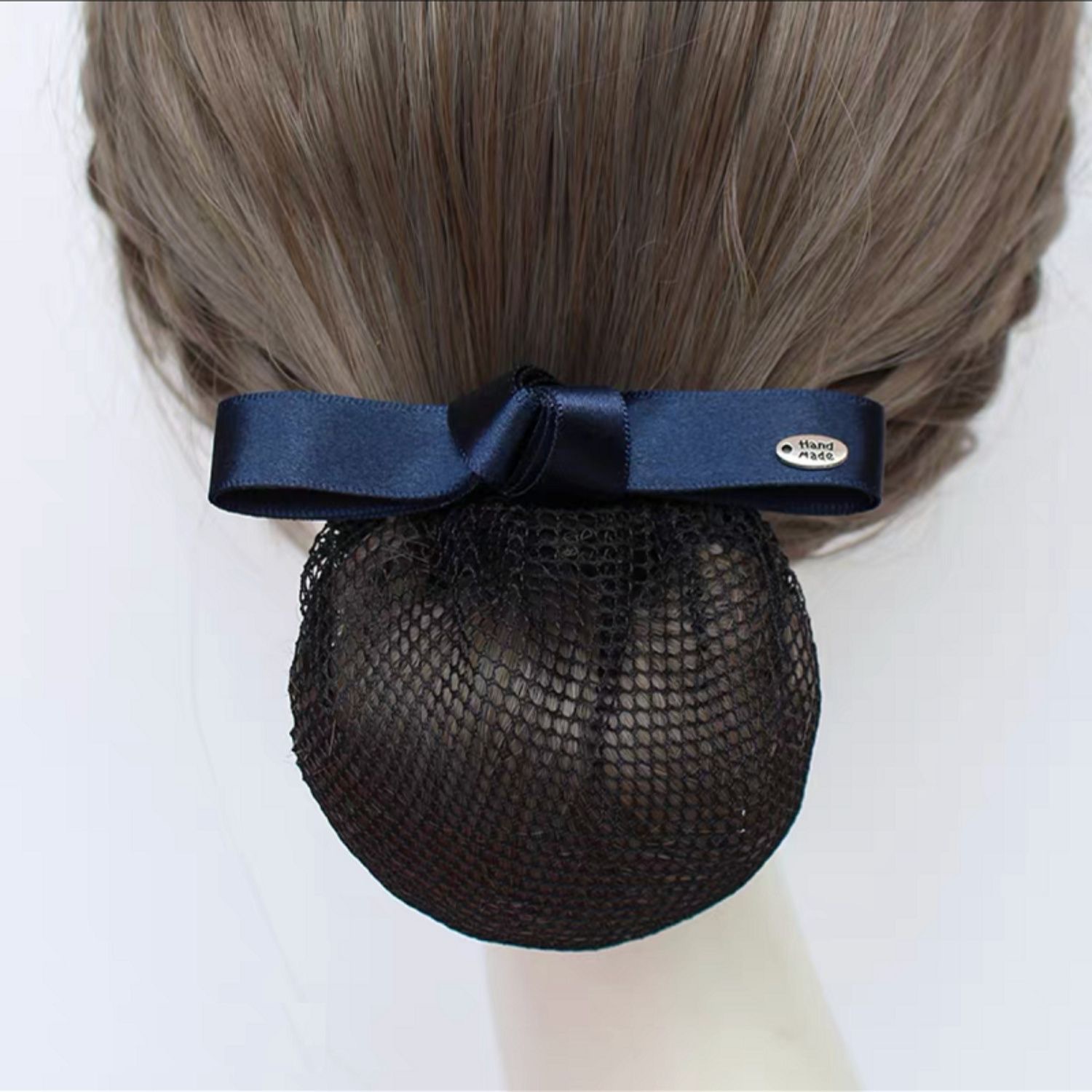 韩国职业头花发网兜工作发卡盘发饰品可爱空姐女头饰护士双层尖角