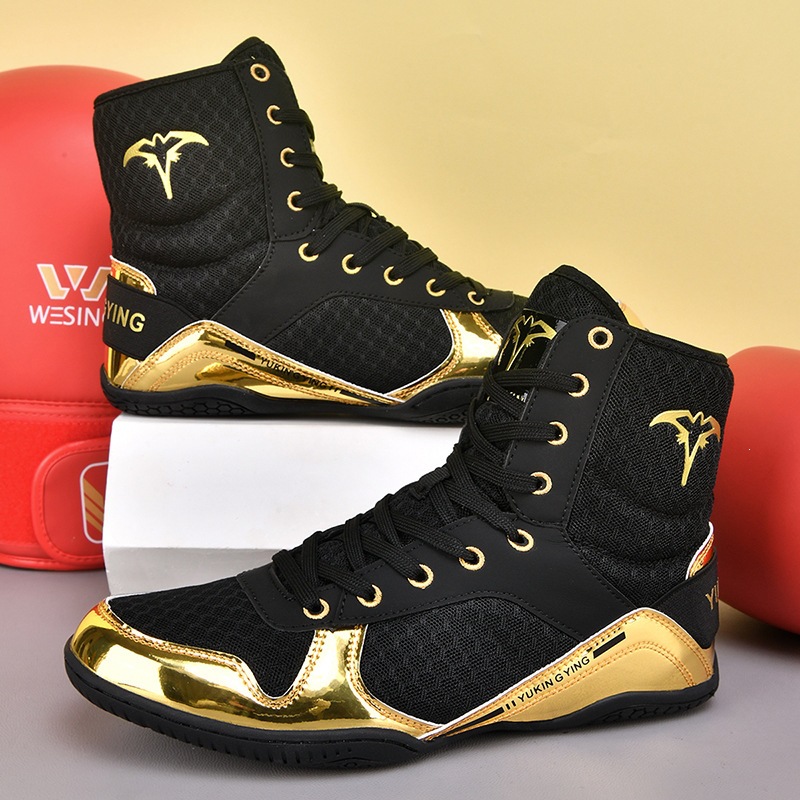 2026 New Model Men's and Women's Boxing Shoes, Sports Wrestling Shoes, Combat Training Gym Weightlifting Indoor High-Top Squat Shoes