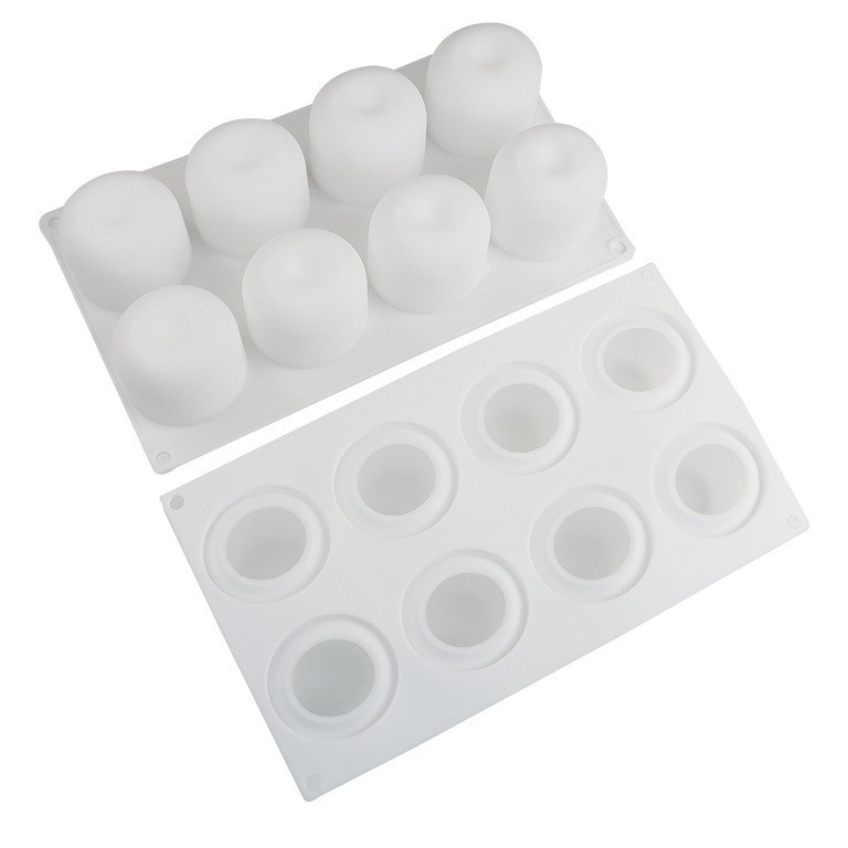 8 molde de pastel de mousse de silicona de manzana DIY molde de pastel de postres de frutas francesas molde de navidad