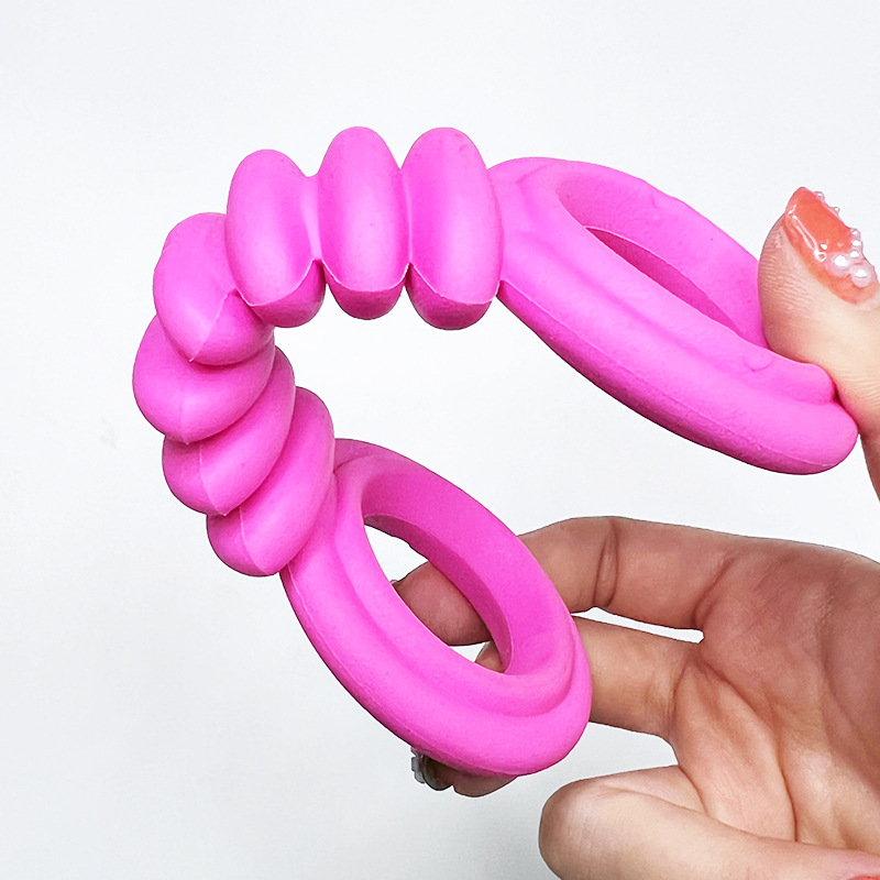 Nuevo Amazon TPR tirar anillo hueso perro juguete molar mordedura-resistente palo juguete perro entrenador suministros para mascotas