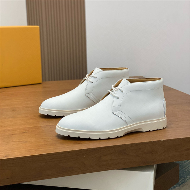 European and American Big-Name Business Lace-Up Genuine Leather Boots, Commuter Ankle Boots, Fashionable Genuine Leather Men's Shoes, Formal Wear, Comfortable Men's Boots