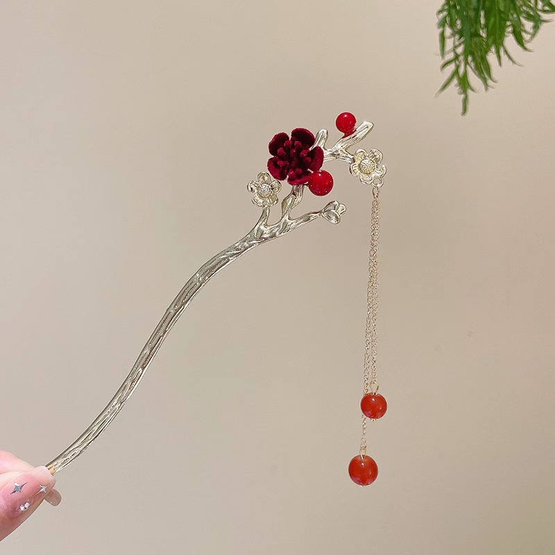 Sensitividad de alto nivel de movimiento de flujo, pinzas de cabello para mujeres nuevas orquídeas de estilo chino, pinzas de cabello de estilo antiguo, vestidos chinos, joyas de cabello, cheongsam, toques de cabeza