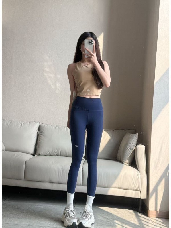 有标alo瑜伽裤女春秋高腰提臀速干紧身运动跑步骑行健身长裤外穿|undefined