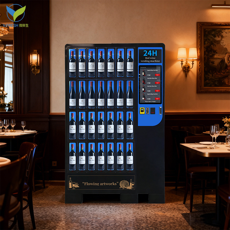 24小时红酒自助售货机自动贩卖远程监控省电商用外贸出口工厂直售