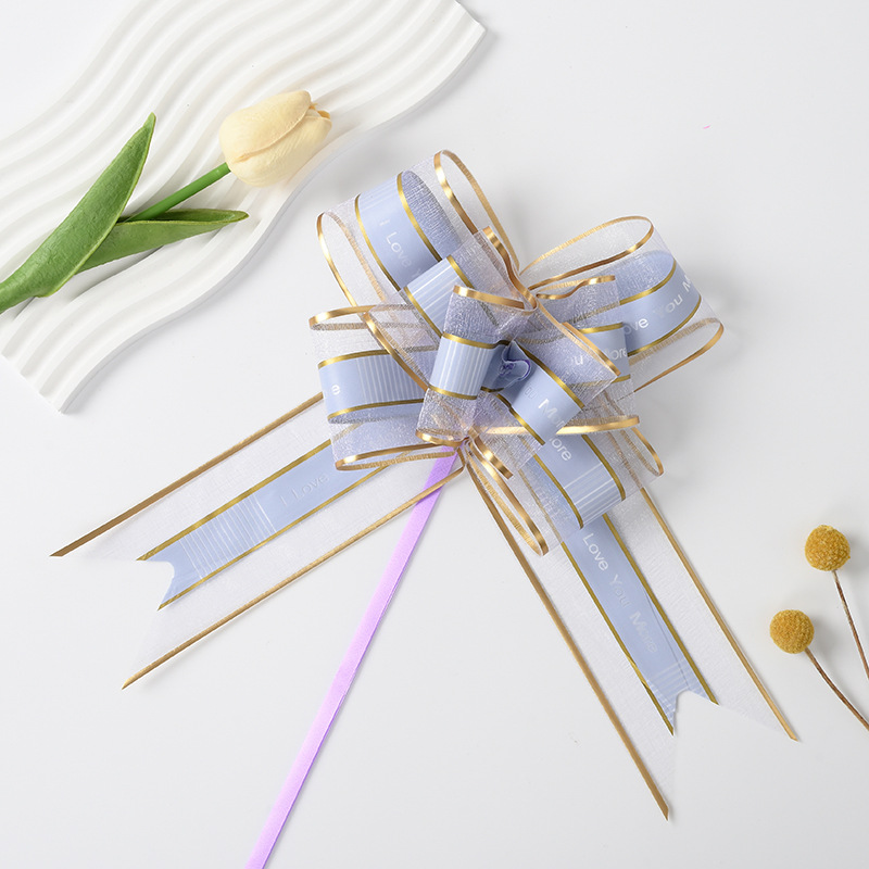 Transfronterizo Amazon venta caliente 64mm cintas de confesión de esquí arco de mano flores ILOVEYOUMORE