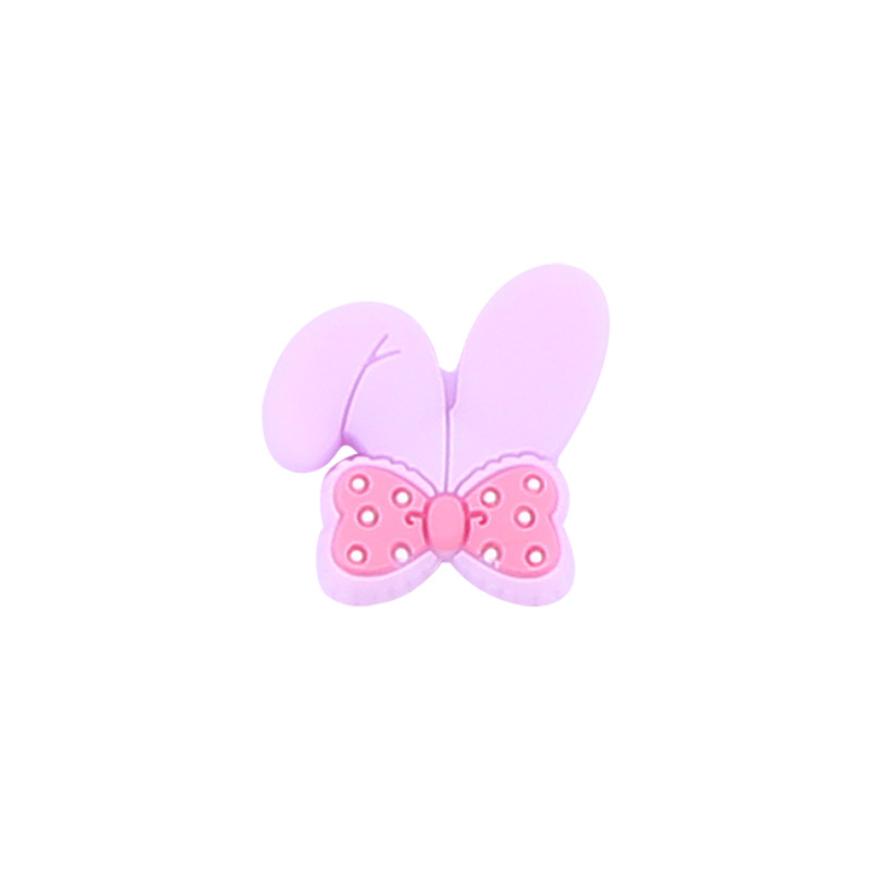 Bebé suministros de dibujos animados de silicona animal conejo mordedor arco DIY Cadena de chupete molar anti-gota cadena pequeños accesorios