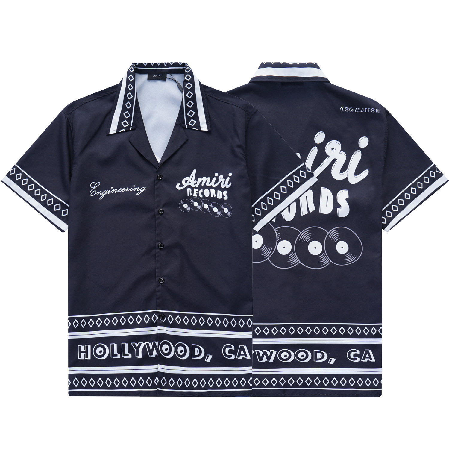 Transfronterizo de verano Amiri set clásico impresión de caju amiri camisa corta casual ropa deportiva para hombres y mujeres