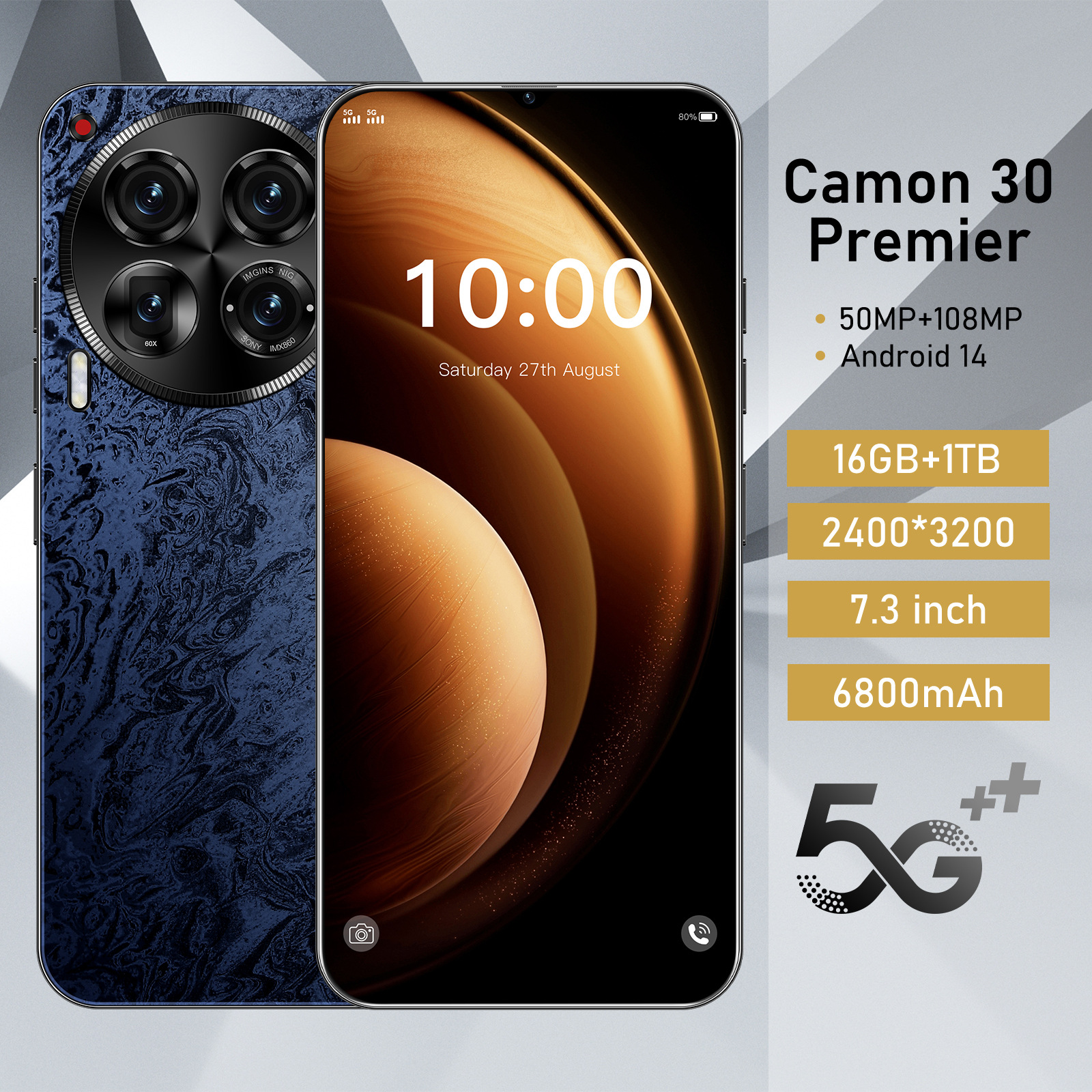 2024新款跨境手机Camon30 超大屏幕16+1TB现货安卓智能手机批发