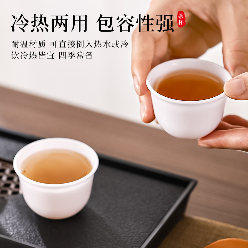 Taza de té de plástico PP doméstico desechable ecológico portátil viajar té sin olor resistente a caídas taza pequeña al aire libre