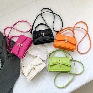 Fashion Texture Small Crowdsourcing Bag 2024 New Women's Bag Summer Popular Western Style Crossbody Bag Personalized Portable Small Square Bag
