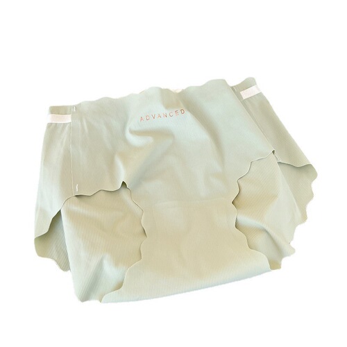 Japanese 3D peach butt ice silk seamless yoga panties women's mid-waist printed comfortable women's briefs
