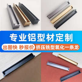 佛山工厂定制长度G型拉手内嵌入式隐形暗藏衣柜门抽屉把手外贸款