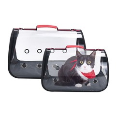 小型ペット猫バッグ外出しバッグ折り畳み可能通気性ペット宇宙バッグ外出し携帯透明手提げ猫バッグクロスボーダー