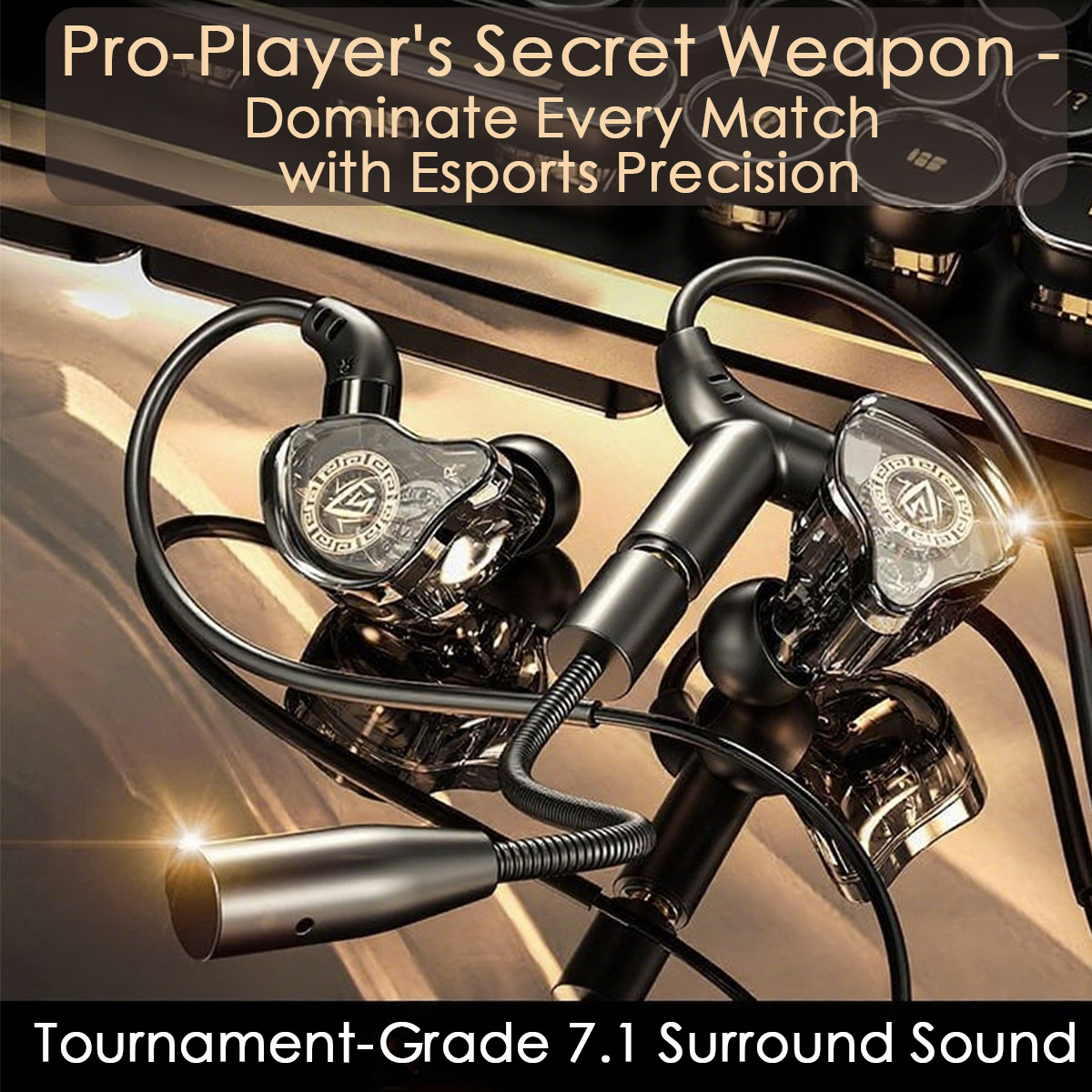 Nuevo modelo privado para comer pollo juego de deportes electrónicos auriculares cableados en el oído tipo de escucha de voz en la posición de interconexión de la computadora de trigo largo universal