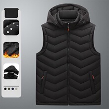 E 55383 Hooded Vest Sleeves Top �Bñ�R�� �羳�W��