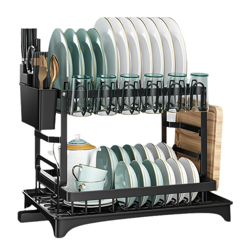 Kitchen double-layer shelves, hot selling dishes, draining multi-function draining dish rack, specially provided