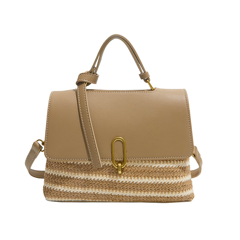 Bolso de paja de verano para mujeres 2026 nuevo estilo de moda bolso de hombro de mano sensación diaria lujoso ligero versátil mochila