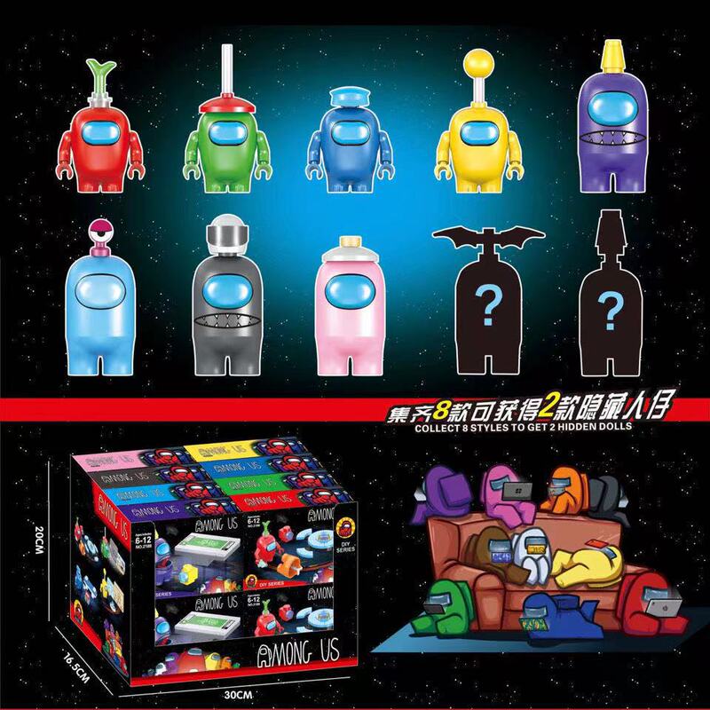 2188 among us among us Space Wolf Killing Building Blocks Killer Puzzle Assembled Boys Toy Boxed