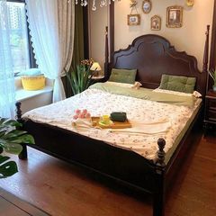 美式實木床雙人1.8x2米現代簡約主臥安娜床1.5米家用婚輕奢公主床