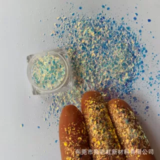 极光亮片 美甲6款最佳搭配 极光云彩幻彩指甲混色亮片