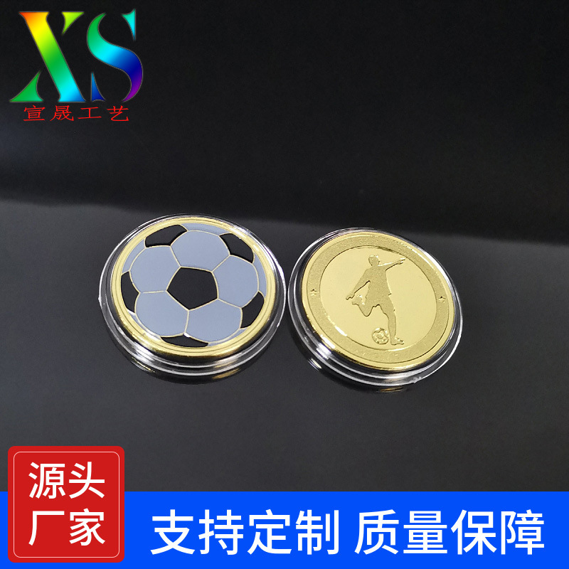 Escoger al por mayor árbitro personalizado entrenador fútbol bádminton entrenamiento de baloncesto selección de monedas laterales monedas conmemorativas de metal